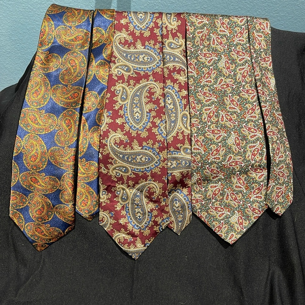 Three Paisley neckties.